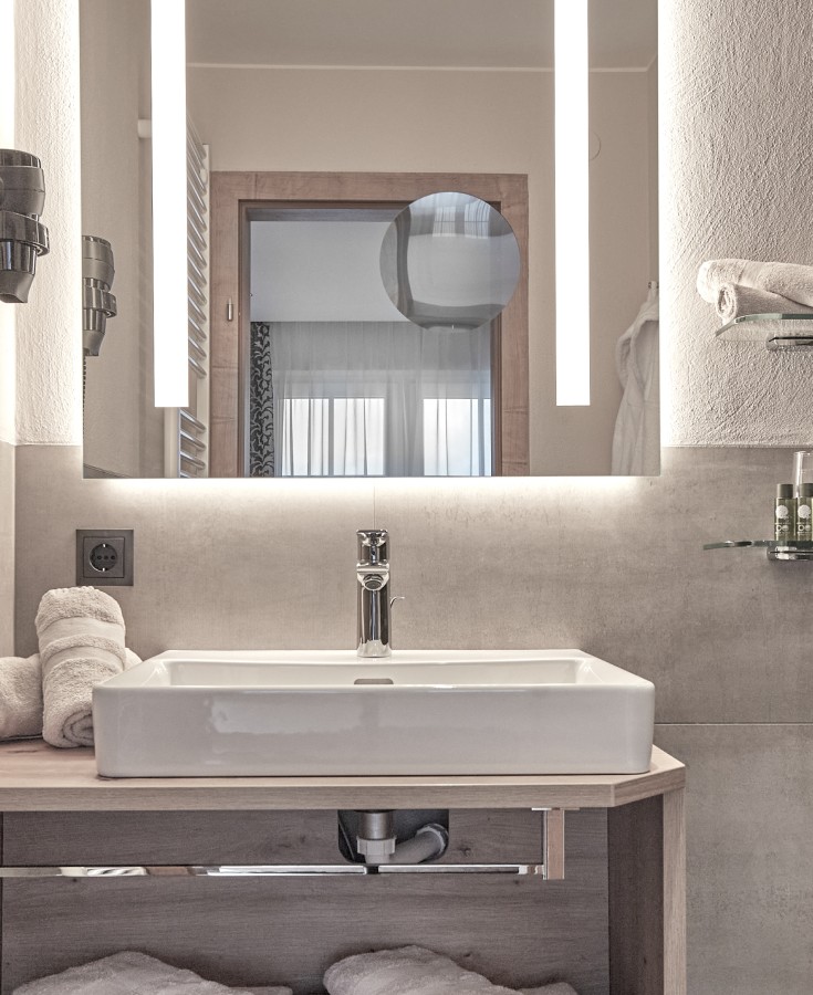 Moderne Badezimmer in den Ferienwohnungen Wieslbauer in Flachau