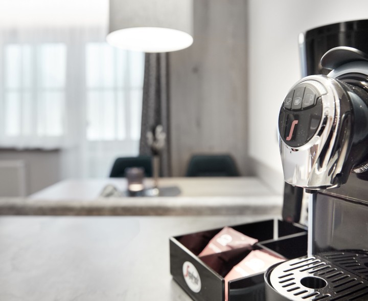 Kaffeemaschine in den Appartements WIeslbauer in Flachau