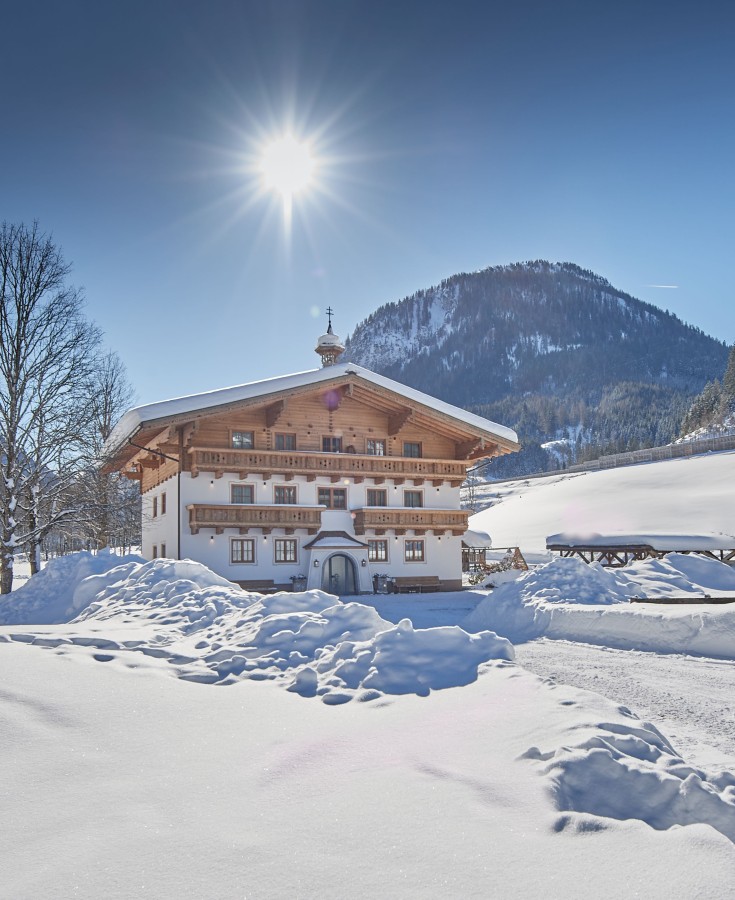 Winterliche Landschaft der Wieslbauer Ferienwohnungen in Flachau